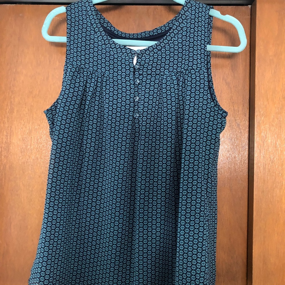 Christopher & Banks floral sleeveless blouse